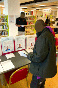 Participants completing activities