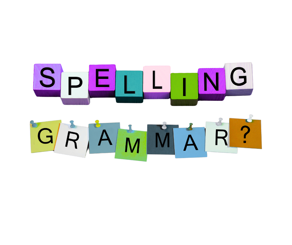 Coloured-blocks-spelling-the-words-spelling-and-grammar
