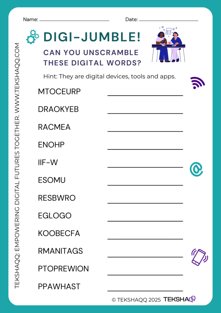 DIGI-JUMBLE Page 1. Click to download